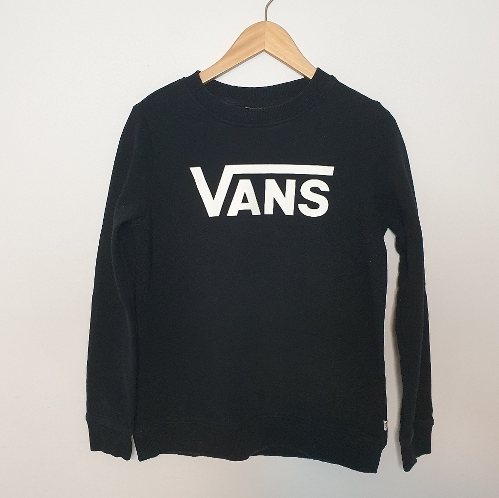 Van Classic Crewneck Unisex Sweatshirt In Black Size S/M